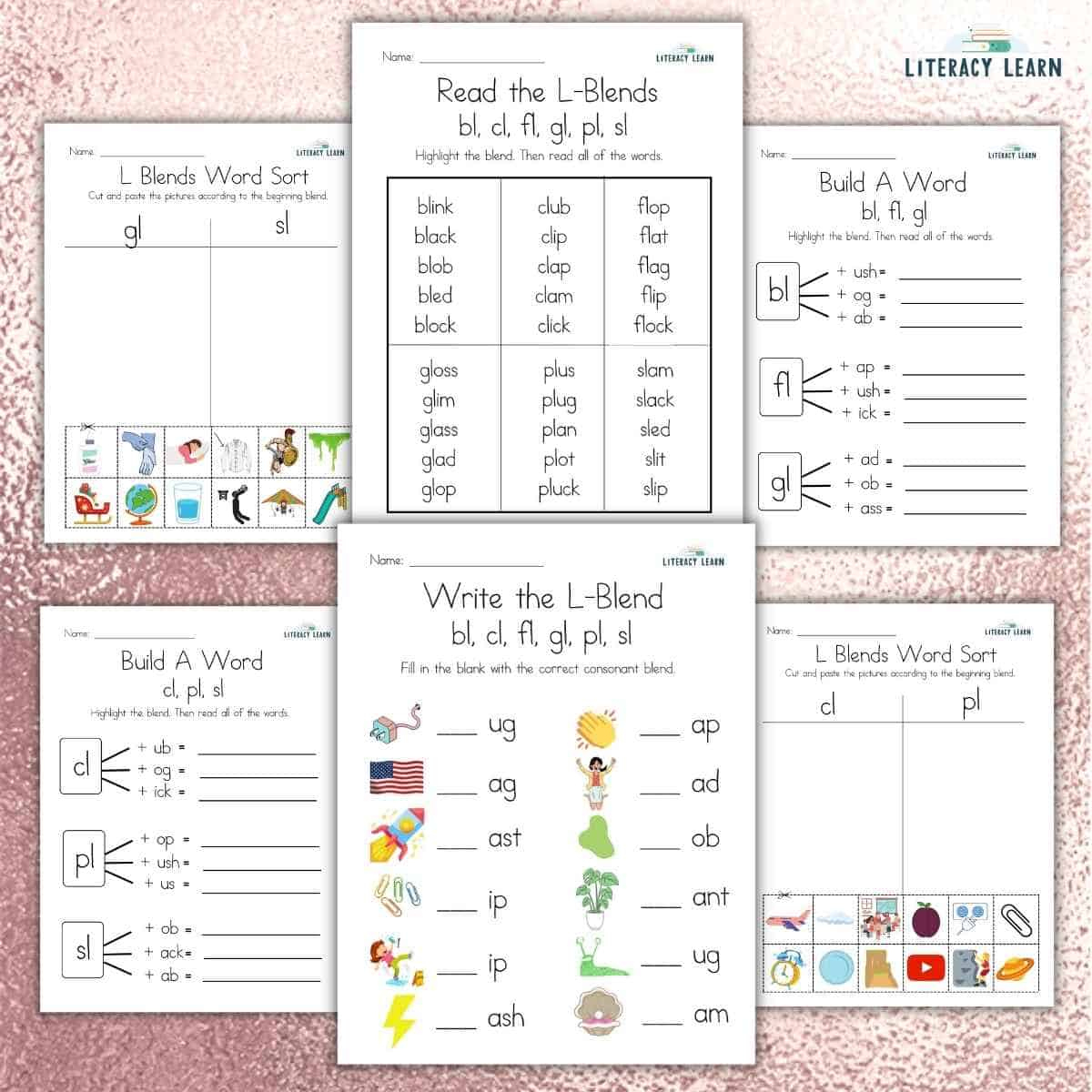 L-Blends Worksheets (6 Free Printables!) - Literacy Learn with Free Printable Consonant Blends Worksheets