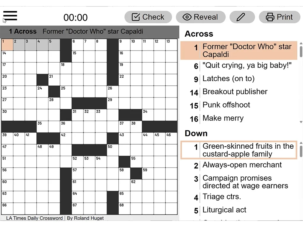 La Times Daily Crossword | Free Online On Arkadium intended for La Times Printable Crossword Puzzle