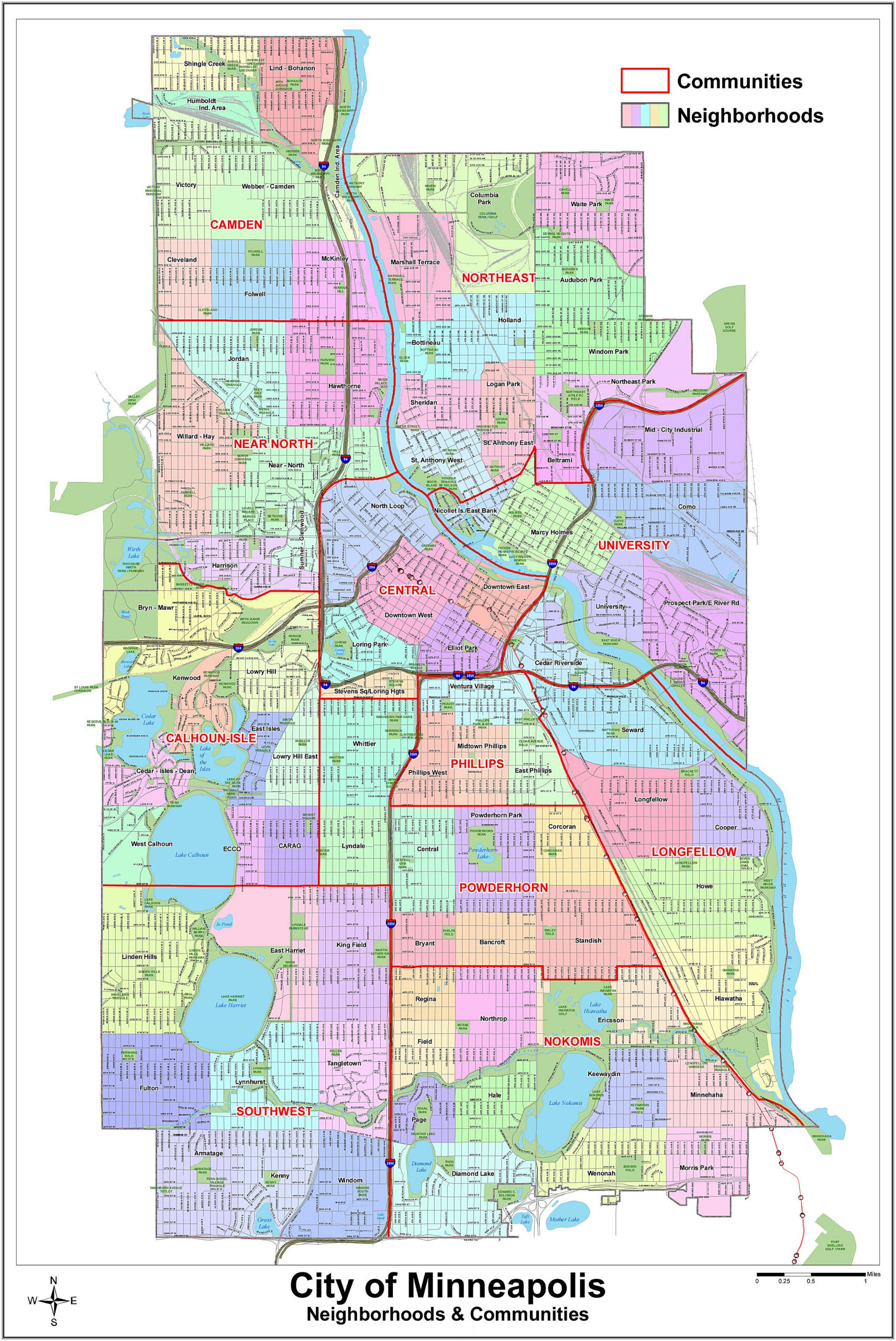 Large Minneapolis Maps For Free Download And Print | High inside Printable Map of Twin Cities Metro Area