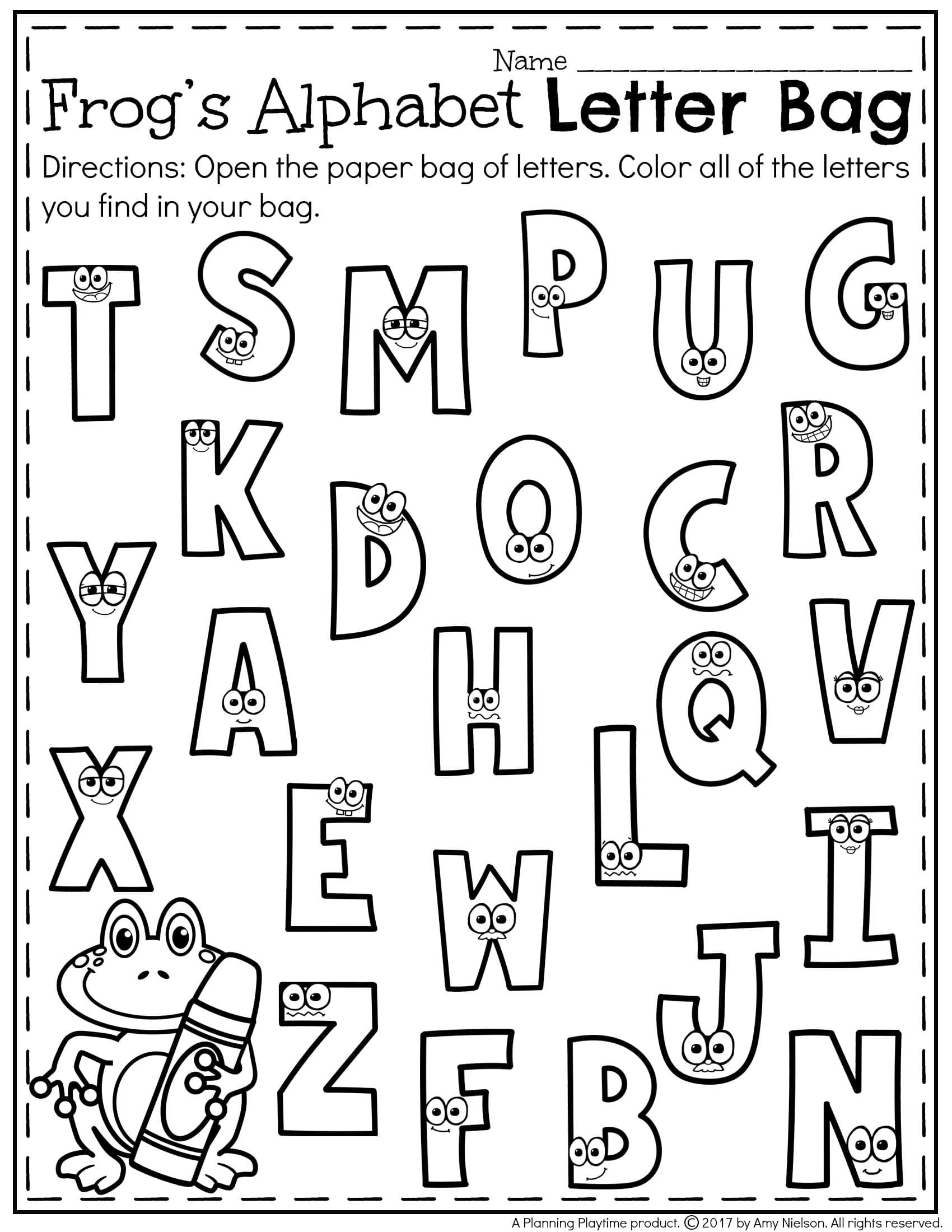 Letter Recognition Worksheets - Planning Playtime in Free Printable Letter Recognition Worksheets