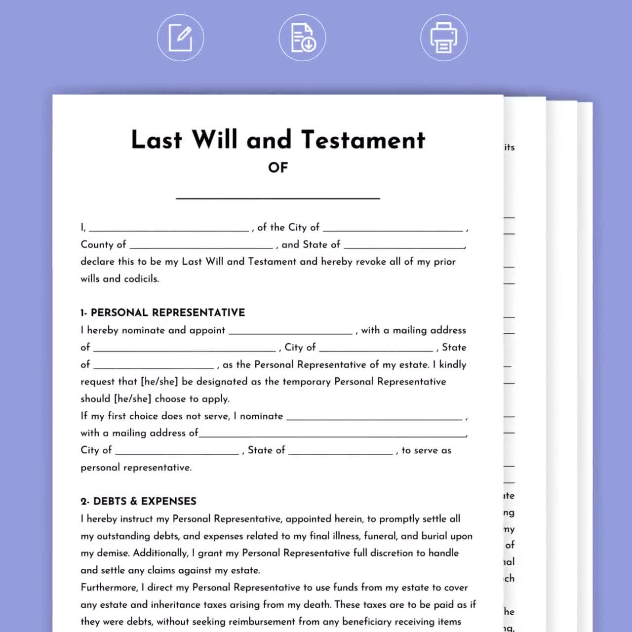Letzter Wille Und Testament. Letzter Wille Und Testament Zum Ausdrucken. Einfache Vorlage Für Einen Ausfüllbaren Letzten Willen Und Ein Neues Testament. Letztwillige Verfügung intended for Free Printable Last Will And Testament