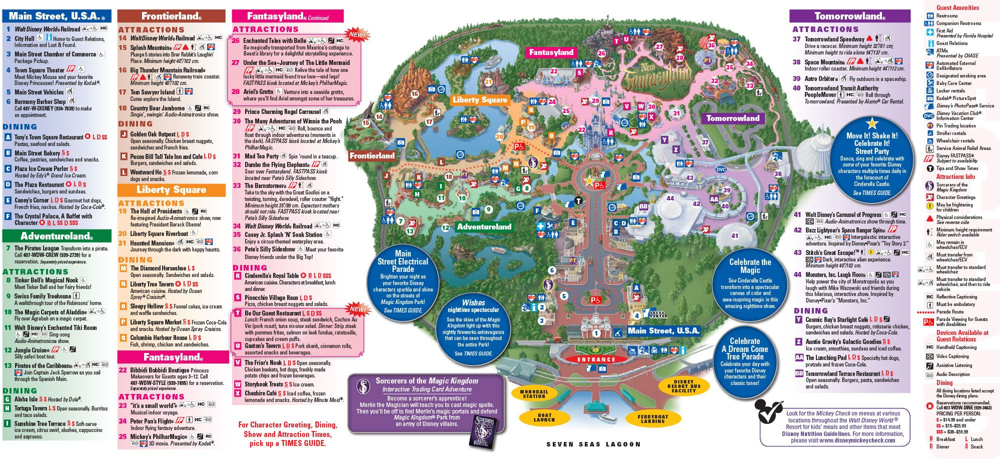 Magic Kingdom Park Map - Walt Disney World with Disney World Magic Kingdom Map Printable