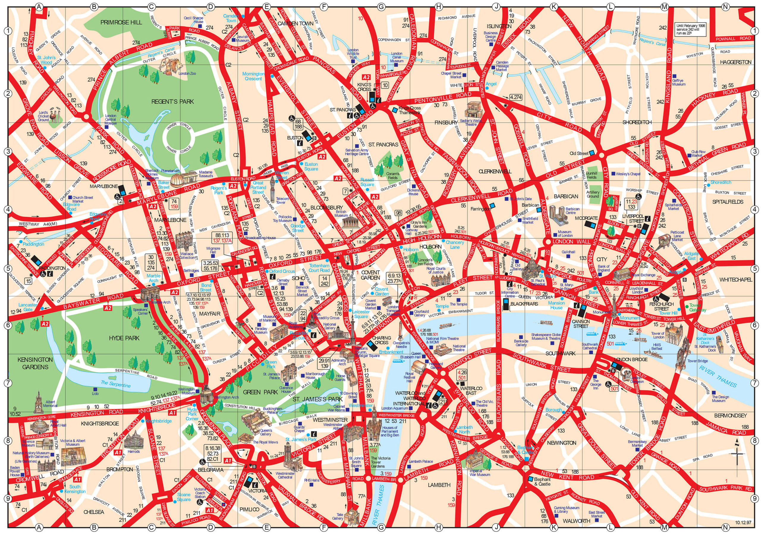 Map Of London Tourist Attractions, Sightseeing & Tourist Tour pertaining to Printable Map of London Attractions
