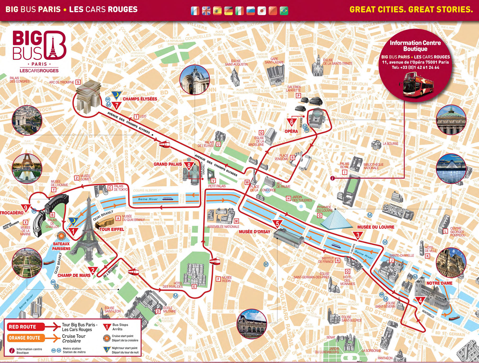 Map Of Paris Tourist Attractions, Sightseeing &amp;amp; Tourist Tour with regard to Printable Tourist Map Of Paris France