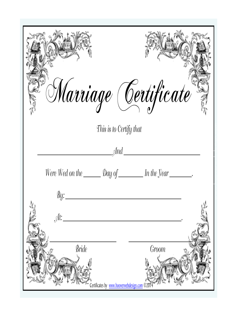 Marriage Certificate Form - Fill Online, Printable, Fillable regarding Free Printable Blank Marriage Certificates