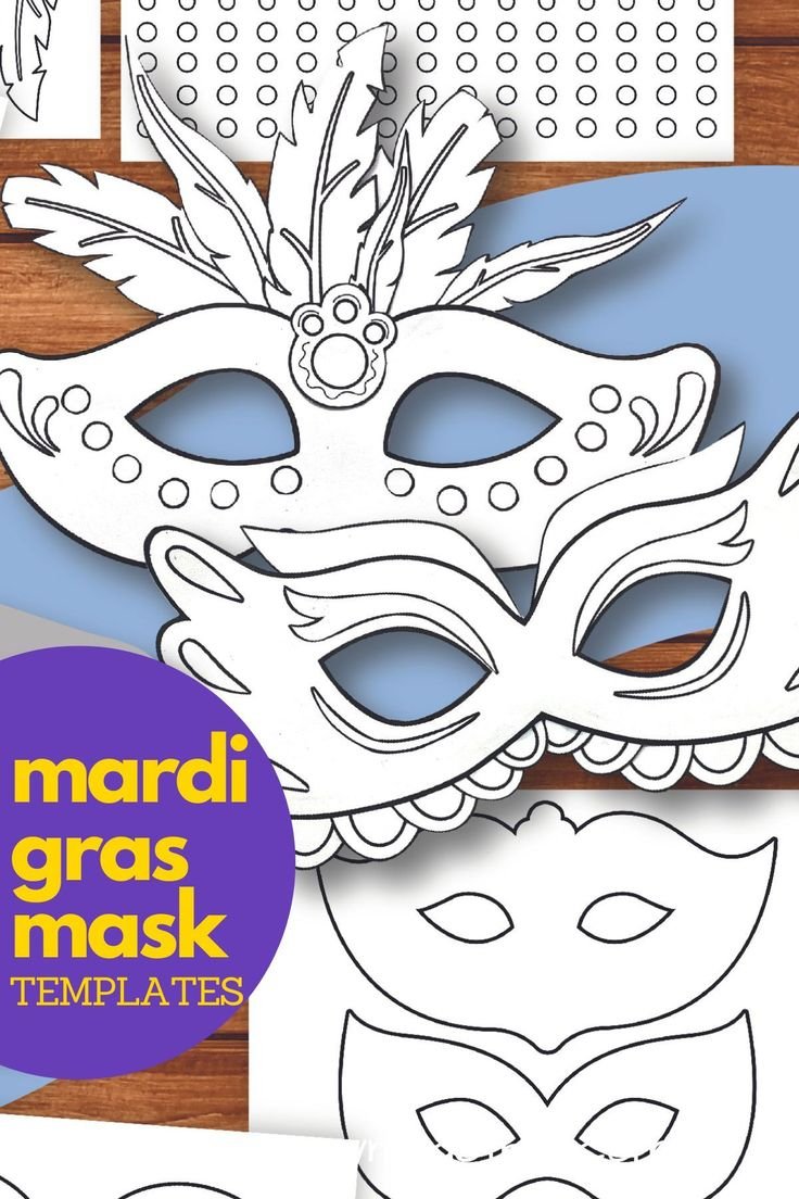 Masquerade And Mardi Gras Mask Templates (Free Printables) within Printable Mardi Gras Mask Template
