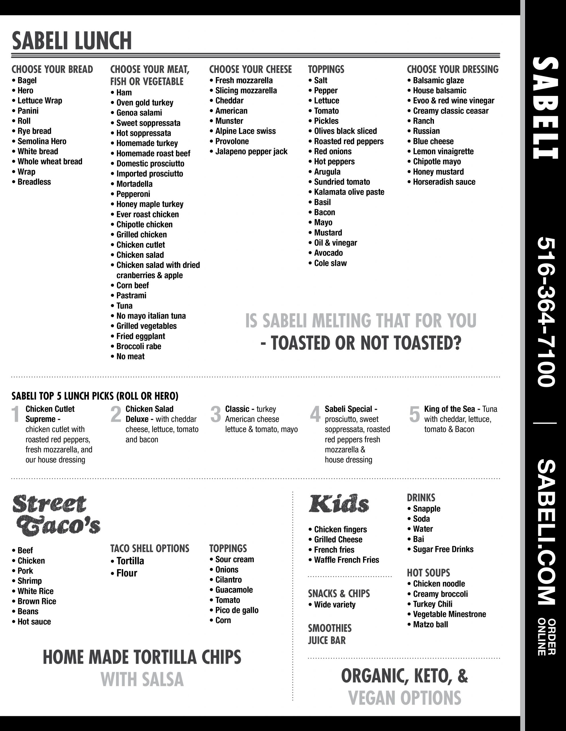 Menu - Sabeli with regard to Printable Potbelly Menu With Prices