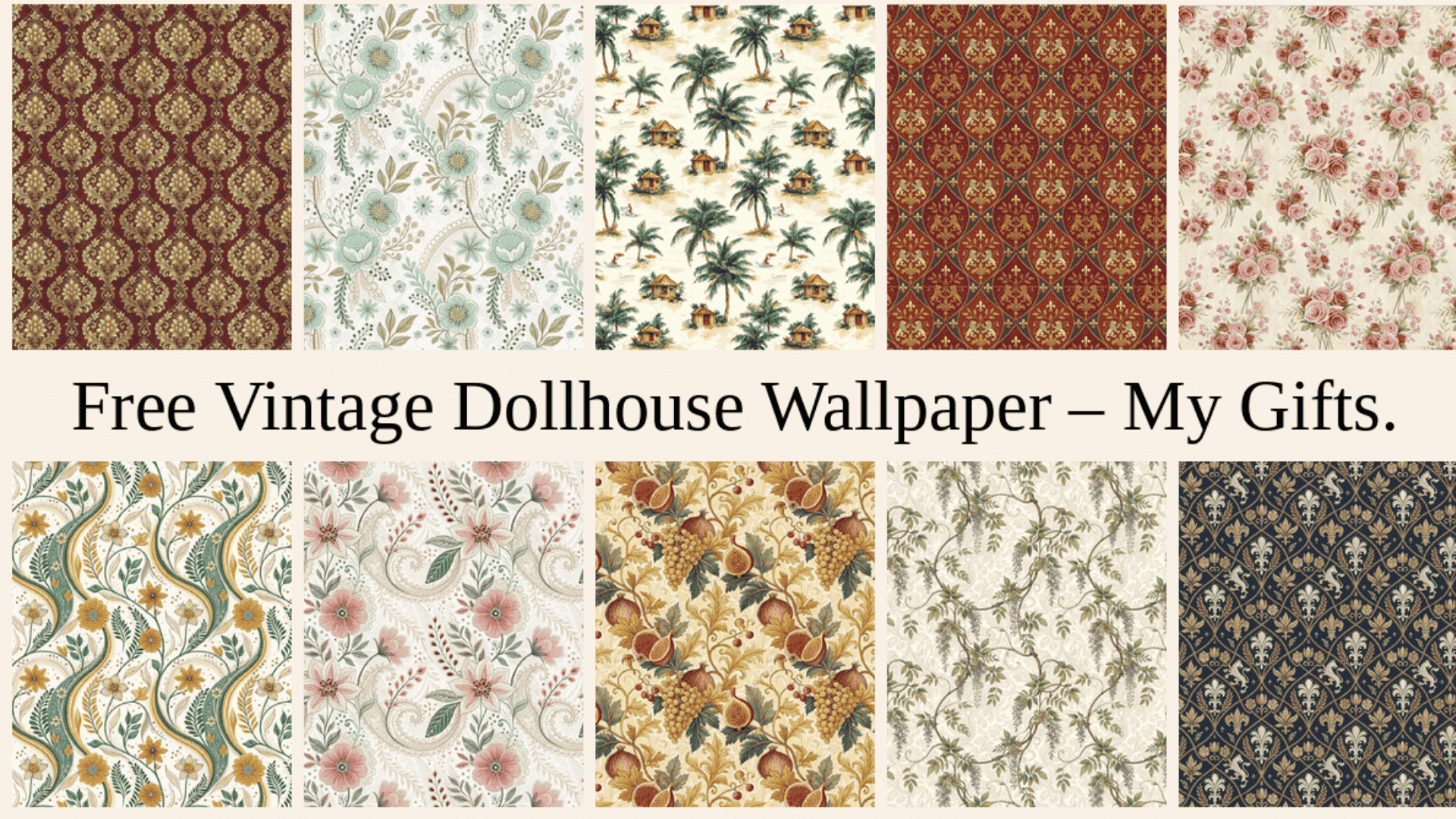 My Most Favorited Dollhouse Wallpaper Printables – Now Free For You! - with regard to Printable Wallpaper For Dolls Houses Free