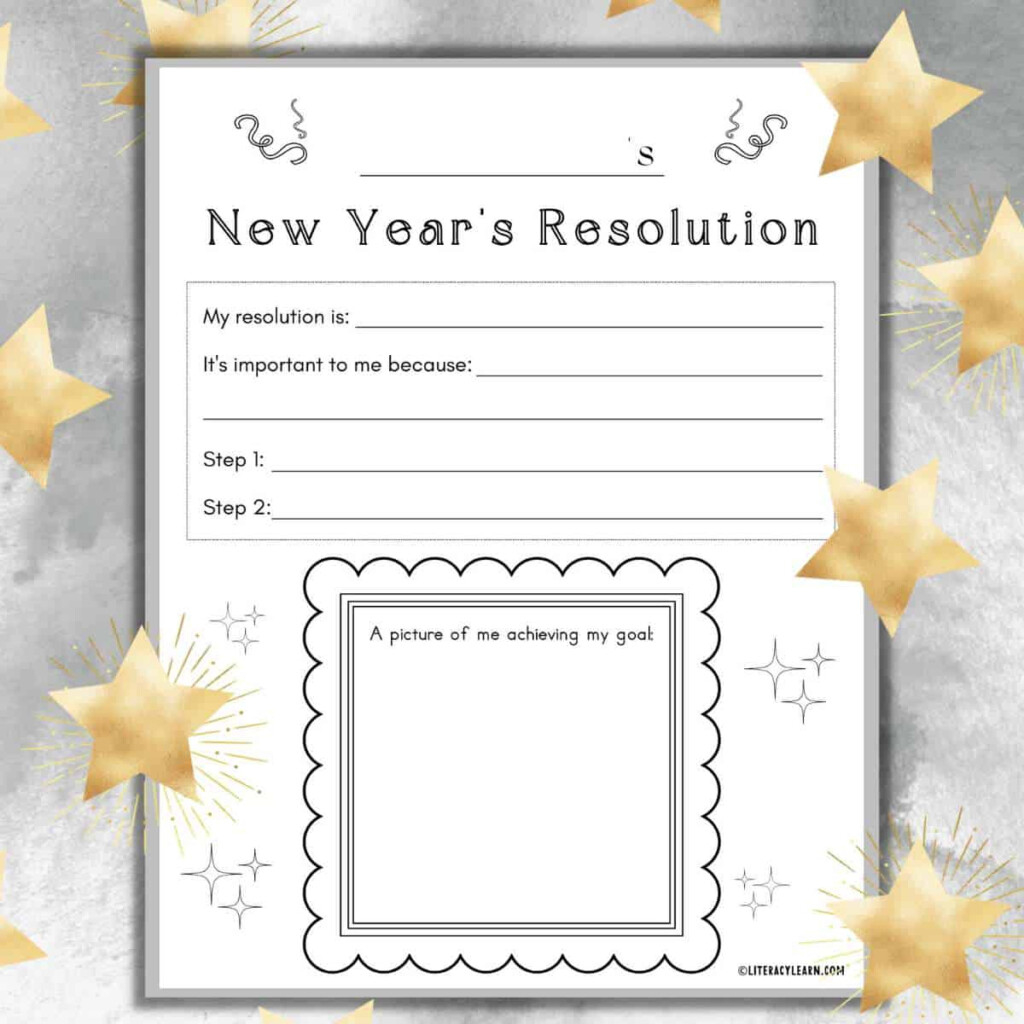 New Year'S Resolution Worksheet - Newlyworksheets within Printable New Year'S Resolution Template