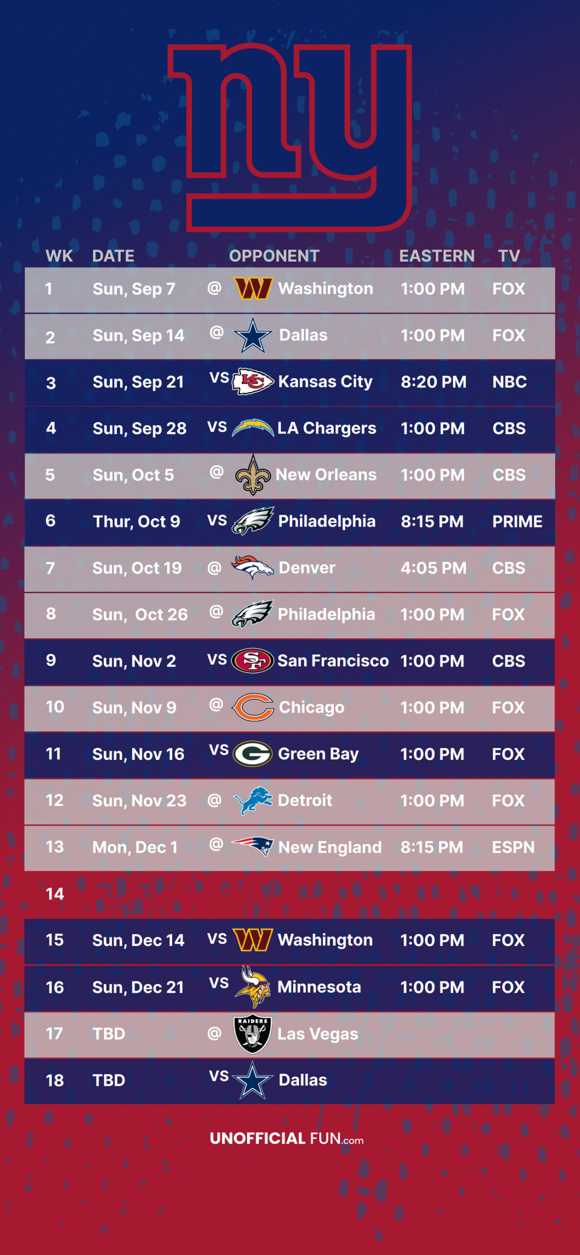 New York Giants - Free Wallpaper Schedule For Your Phone throughout Ny Giants Football Schedule Printable