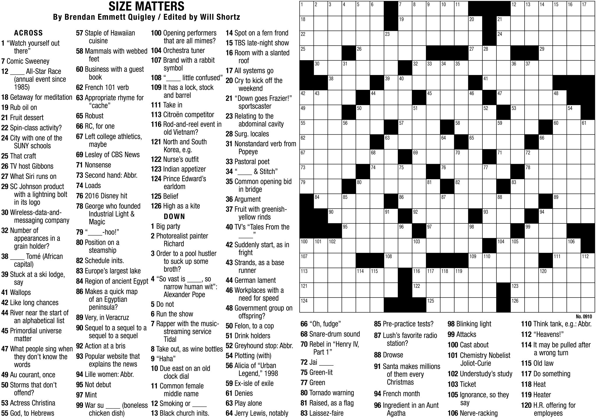 New York Times Crossword Puzzle intended for Printable New York Times Sunday Crossword