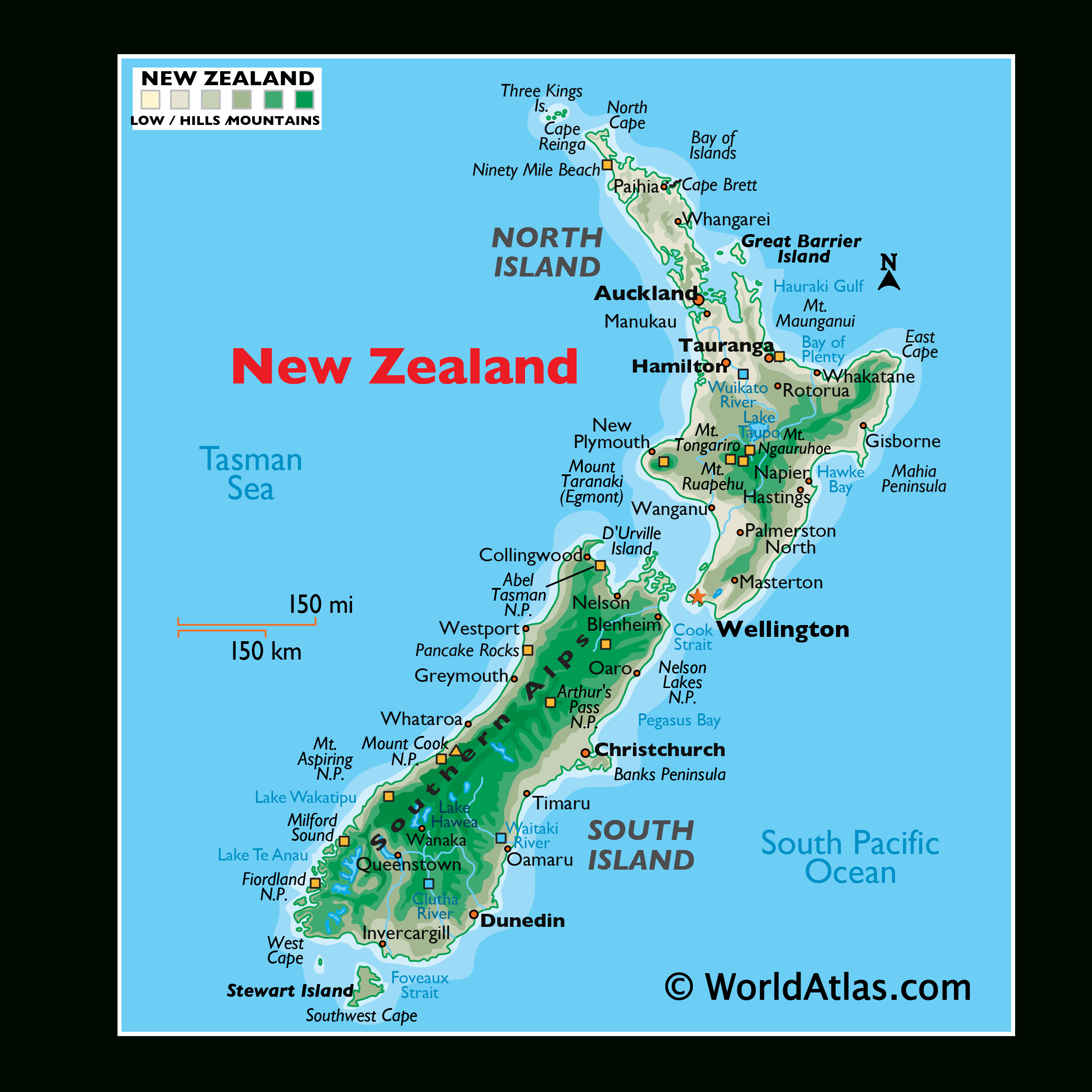 New Zealand Maps & Facts - World Atlas with regard to Printable Map of New Zealand