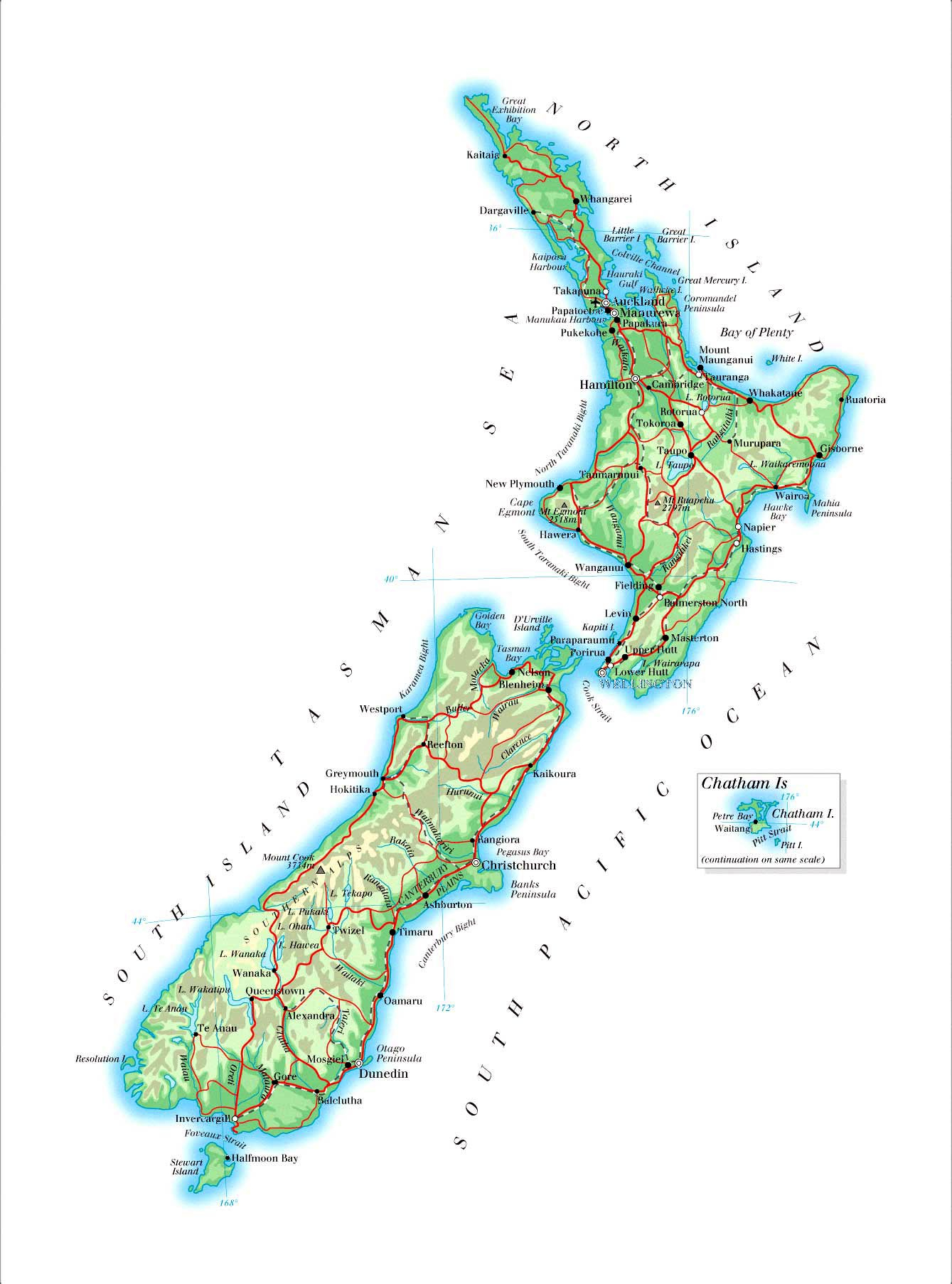 New Zealand Maps | Printable Maps Of New Zealand For Download throughout Printable Map of New Zealand