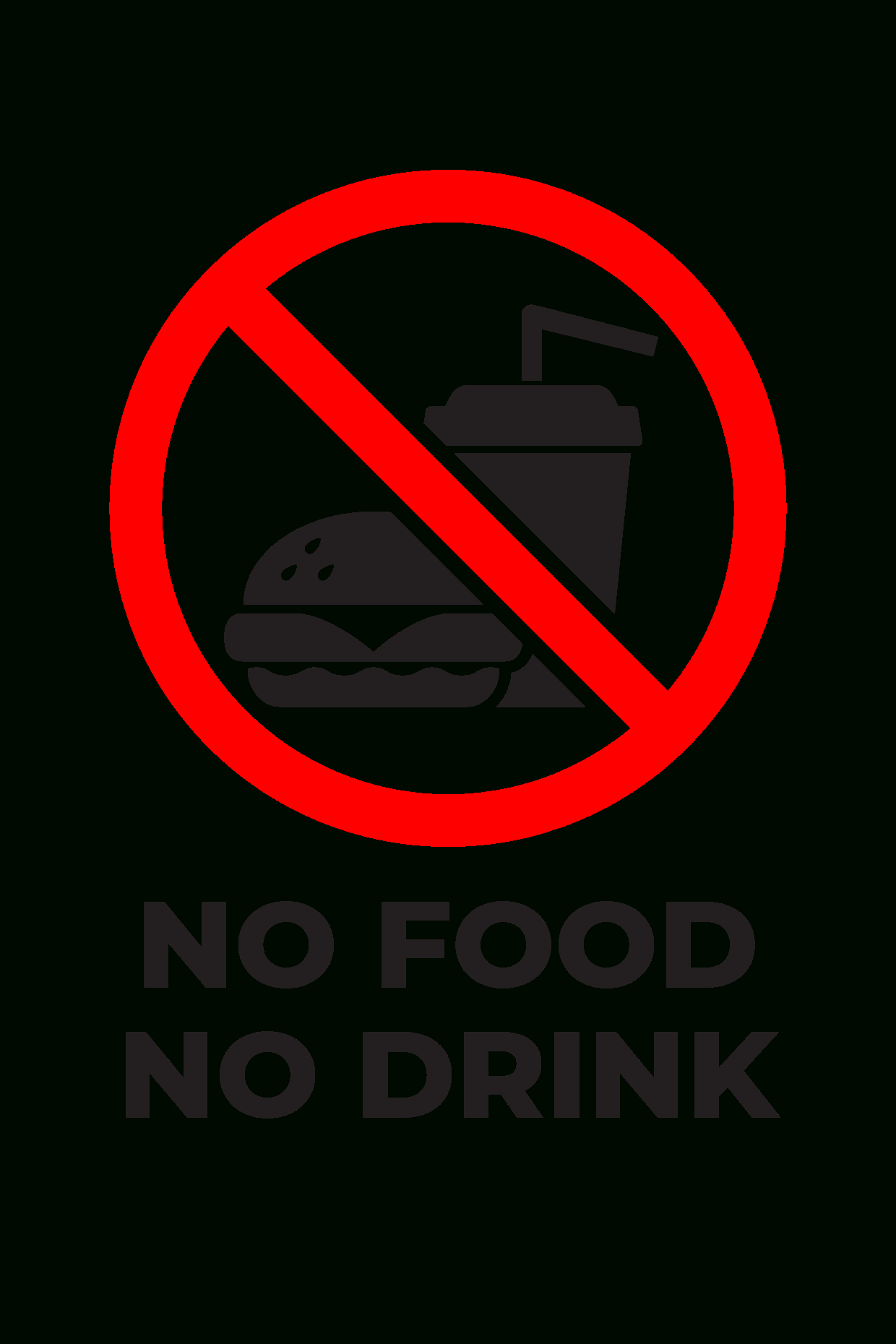 No Food No Drink Round Notice Sign Template | Square Signs throughout Printable No Food Or Drink Sign