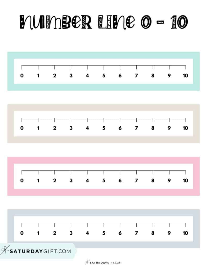Number Line To 10 - 8 Cute &amp;amp; Free Printables And Blank Worksheets within Printable Number Line 1-10