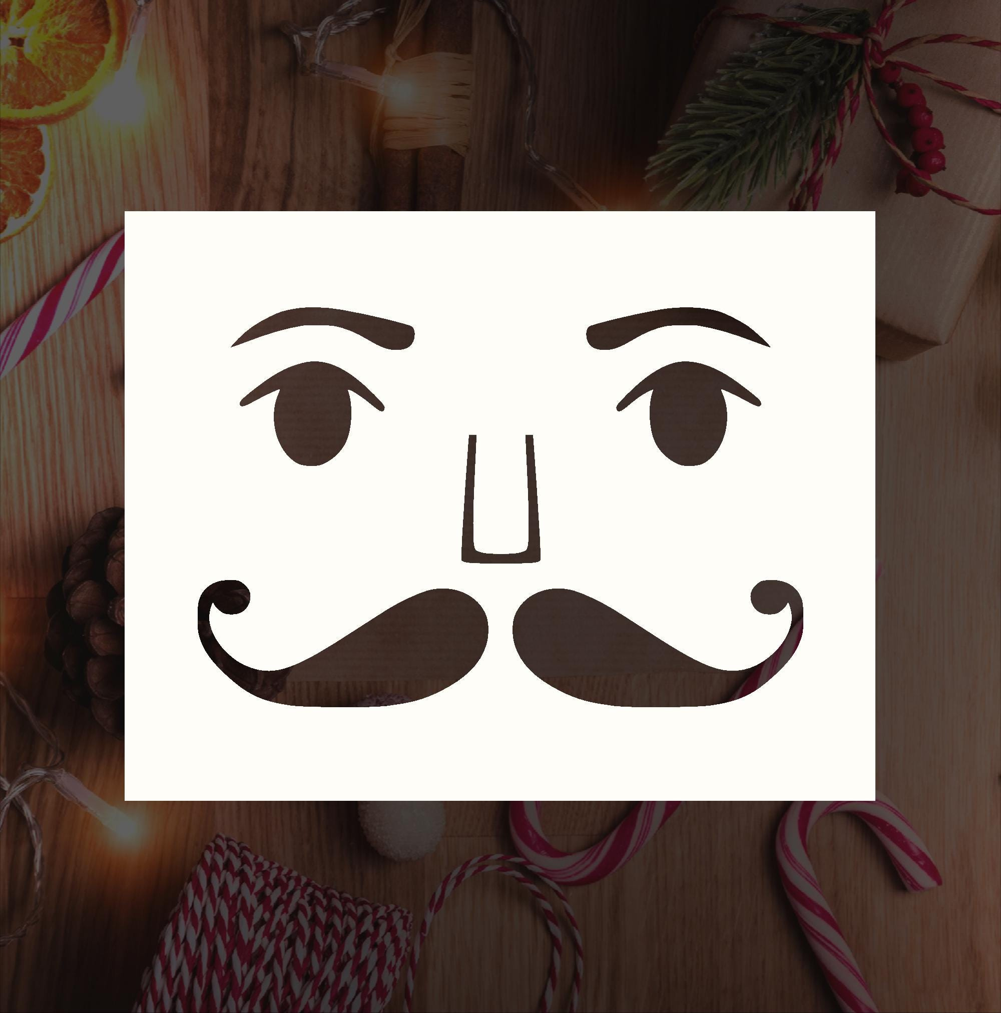 Nutcracker Face Reusable Stencil (Many Sizes) - Etsy within Free Printable Nutcracker Face Template