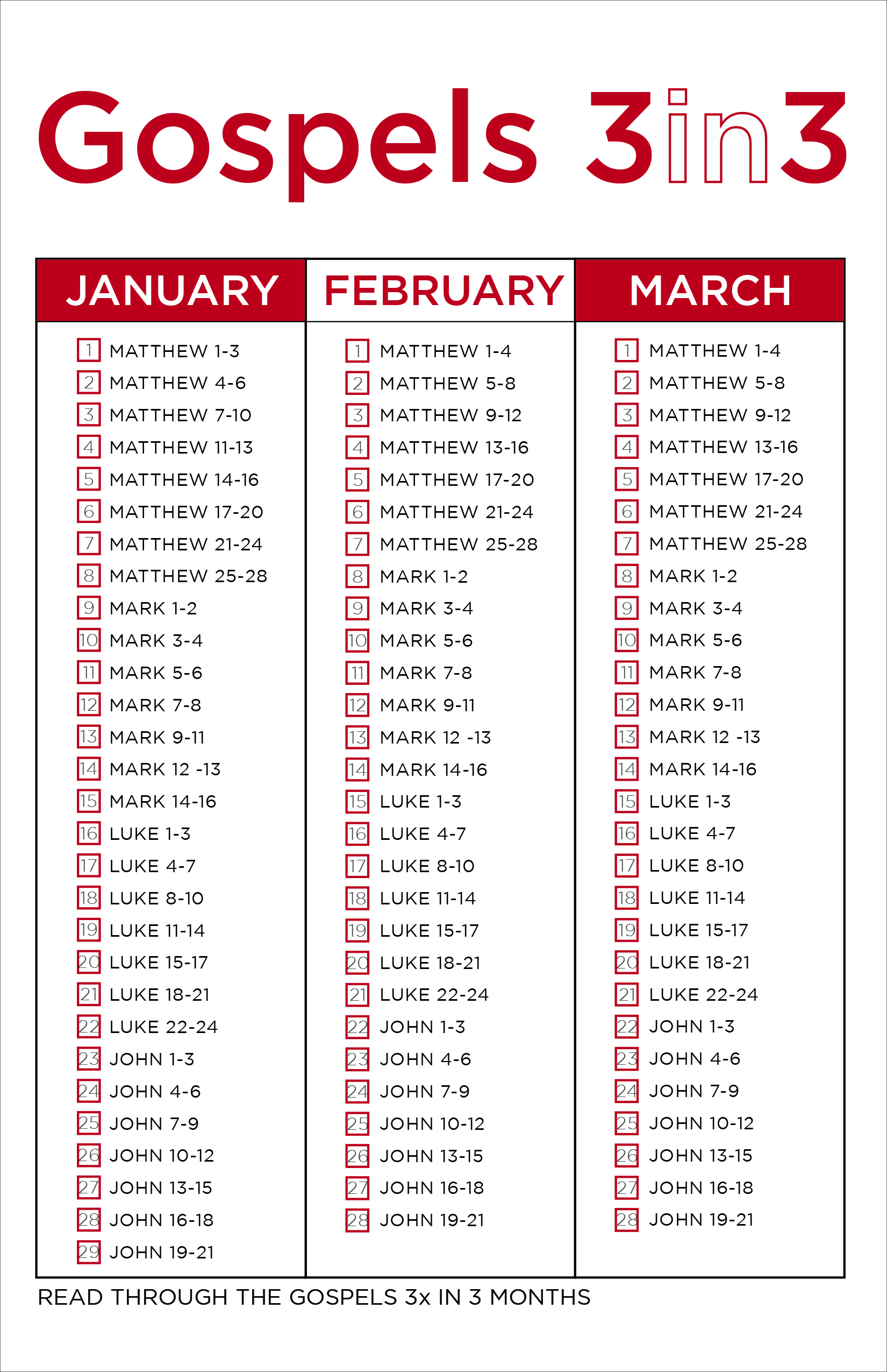 One Year Bible - Lifepoint Church for One Year Bible Reading Plan Printable