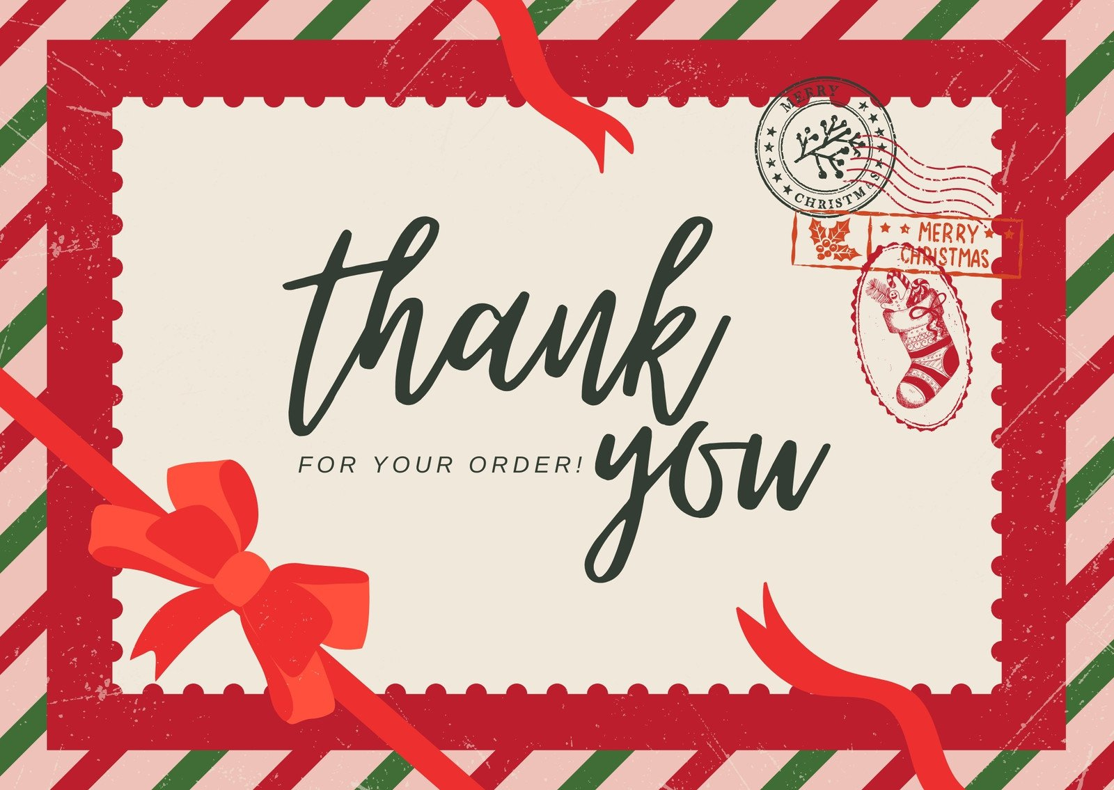 Page 4 - Free Custom Printable Christmas Thank You Card Templates intended for Christmas Thank You Cards Printable Free