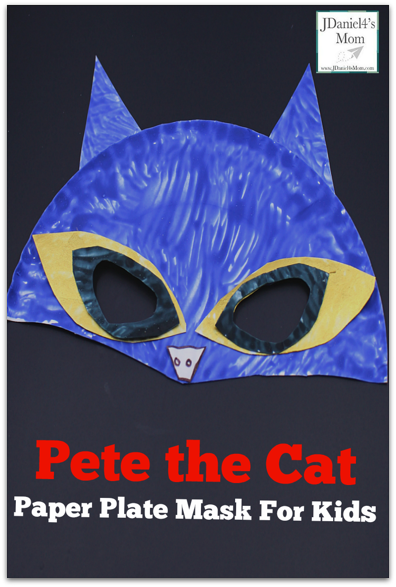 Pete The Cat Paper Plate Mask For Kids in Pete The Cat Printable Mask