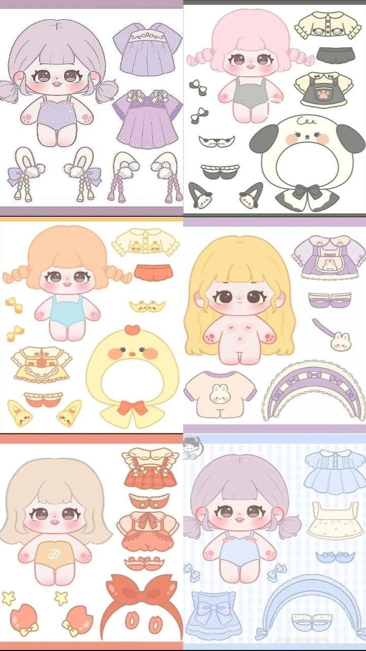 Pin Von Lxy Anime Auf Drawing | Basteln Mit Papier Vorlagen for Printable Chibi Cute Kawaii Paper Doll