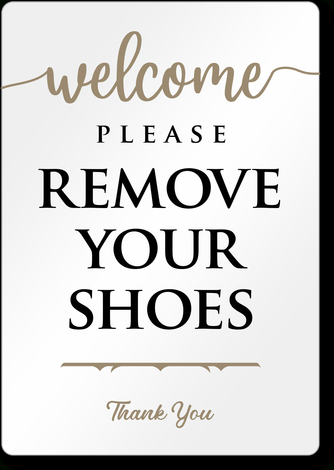 Please Remove Your Shoes Airbnb Sign, Sku: Se-7614 within Please Take Off Your Shoes Printable Sign