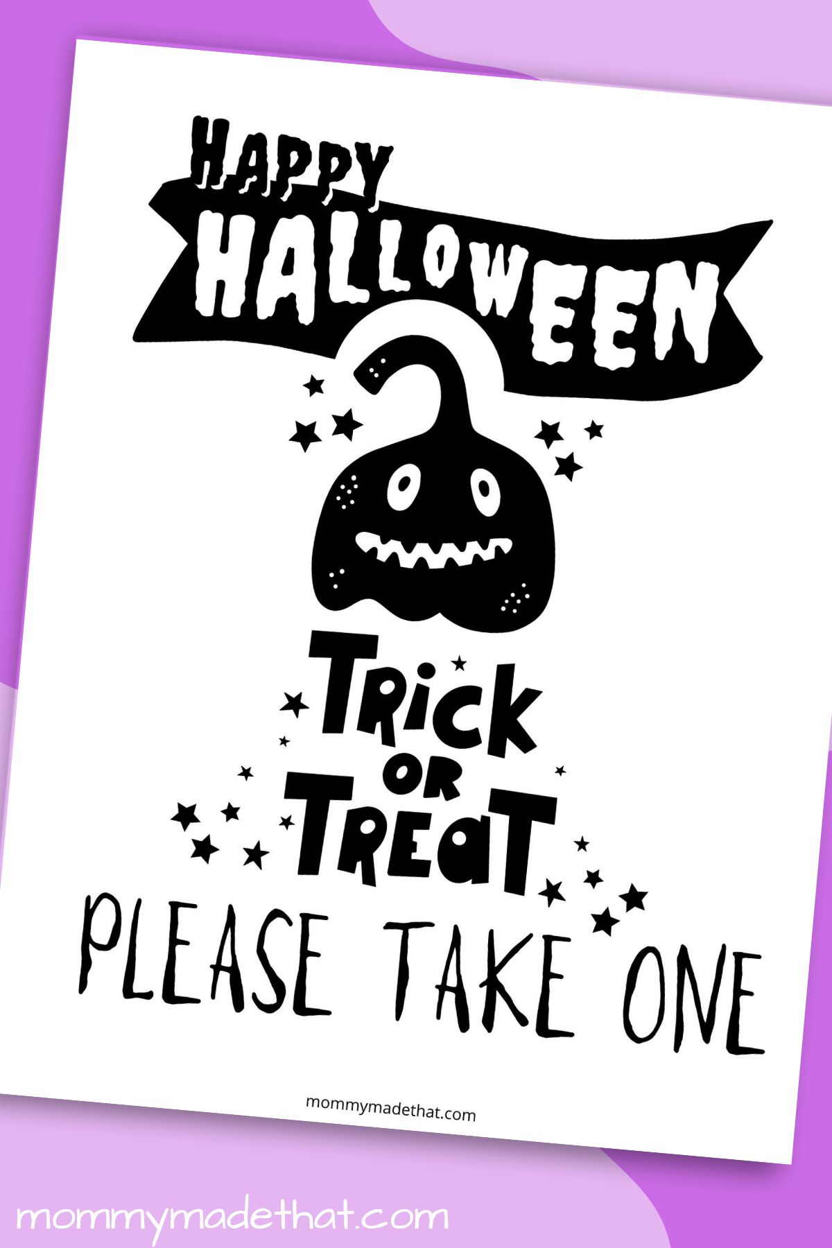 Please Take One Halloween Sign (The Best Free Printables) for Free Printable Please Take One Halloween Sign