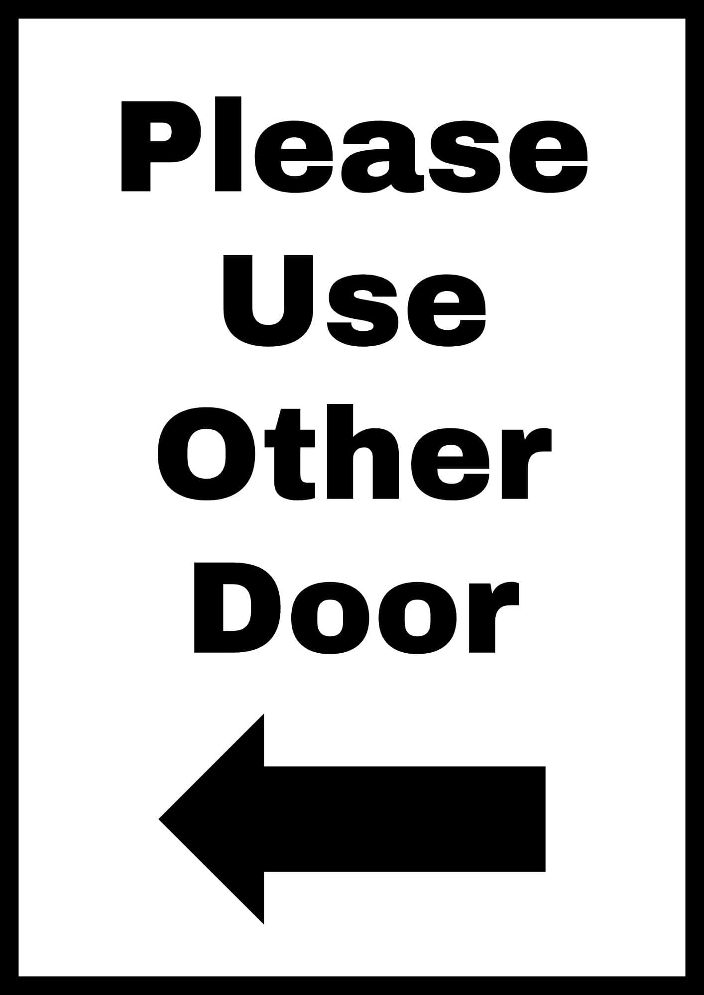 Please Use Other Door Printable Sign (15 Free Templates) | The in Free Printable Door Sign Template