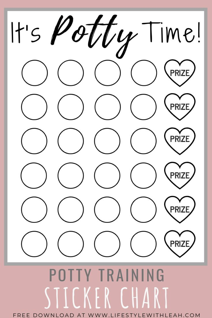 Potty Training Sticker Chart (Free Printable) - Lifestyle With Leah with Free Printable Toilet Training Potty Training Chart