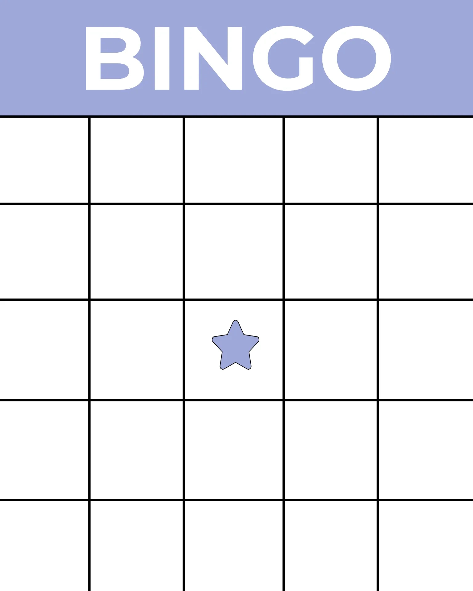 Printable Bingo Card Template — Kapwing regarding Free Blank Printable Bingo Cards