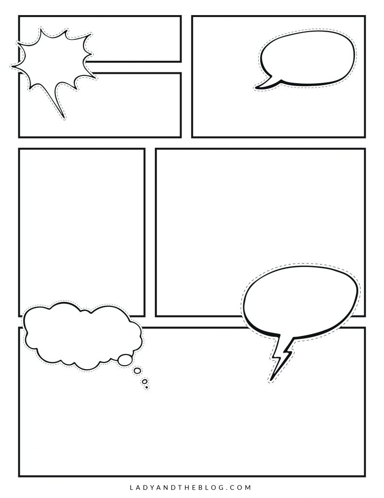 Printable Blank Comic Book Template - Make Your Own Comic Books intended for Printable Blank Comic Book Pages
