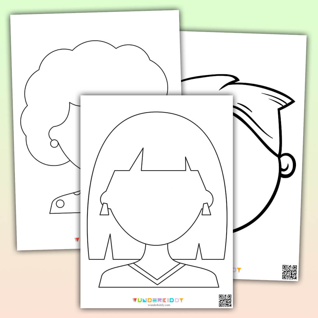 Printable Blank Faces Template And Coloring Pages For Kids throughout Make a Face Activity Printable