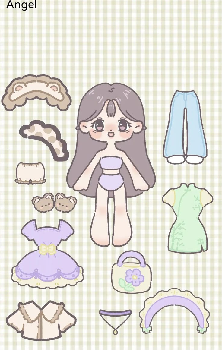 Printable Chibi Kawaii Paper Doll Paper Cute with regard to Printable Chibi Cute Kawaii Paper Doll