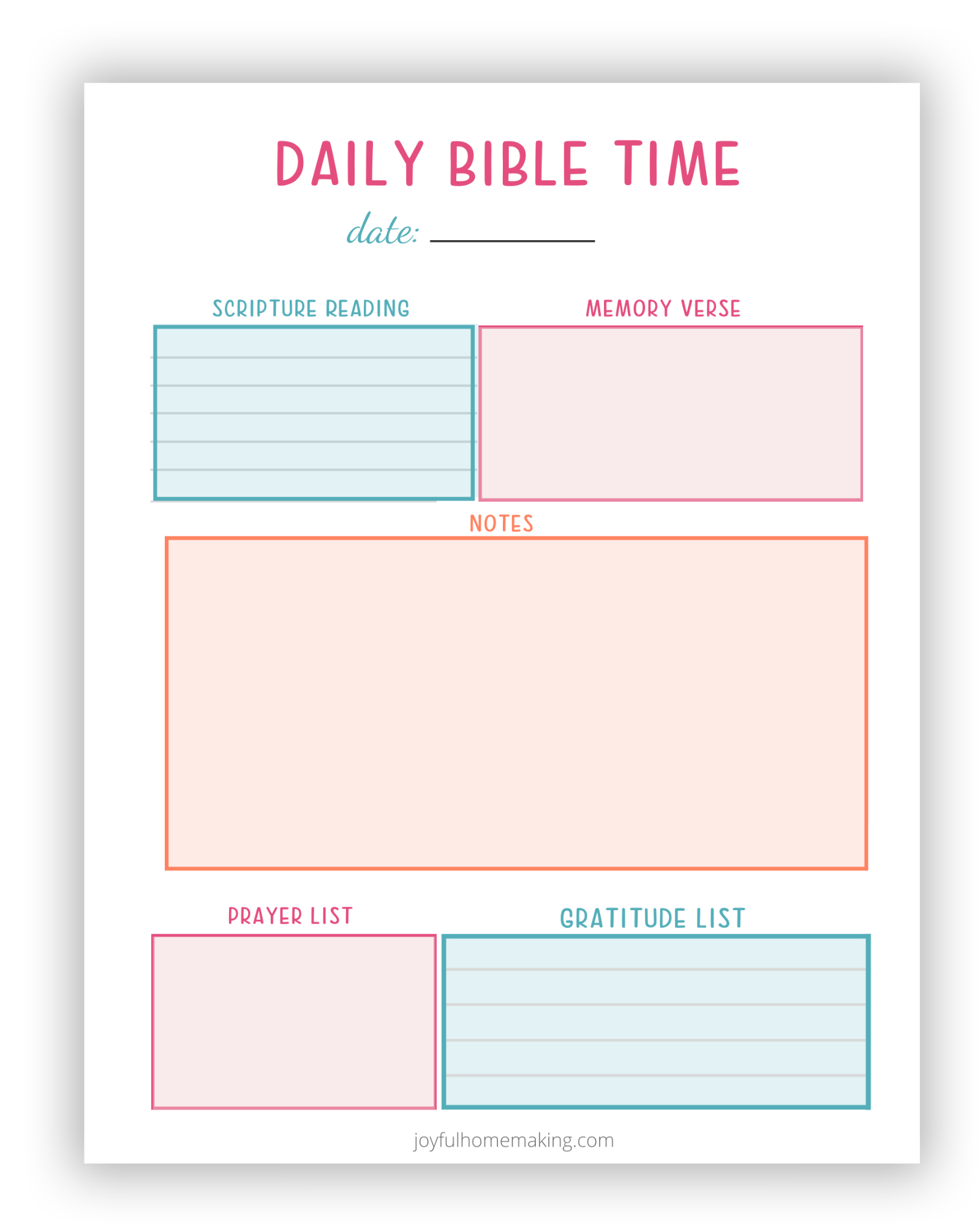 Printable Daily Bible Study Binder Page – Joyful Homemaking pertaining to Free Printable Bible Study Guide