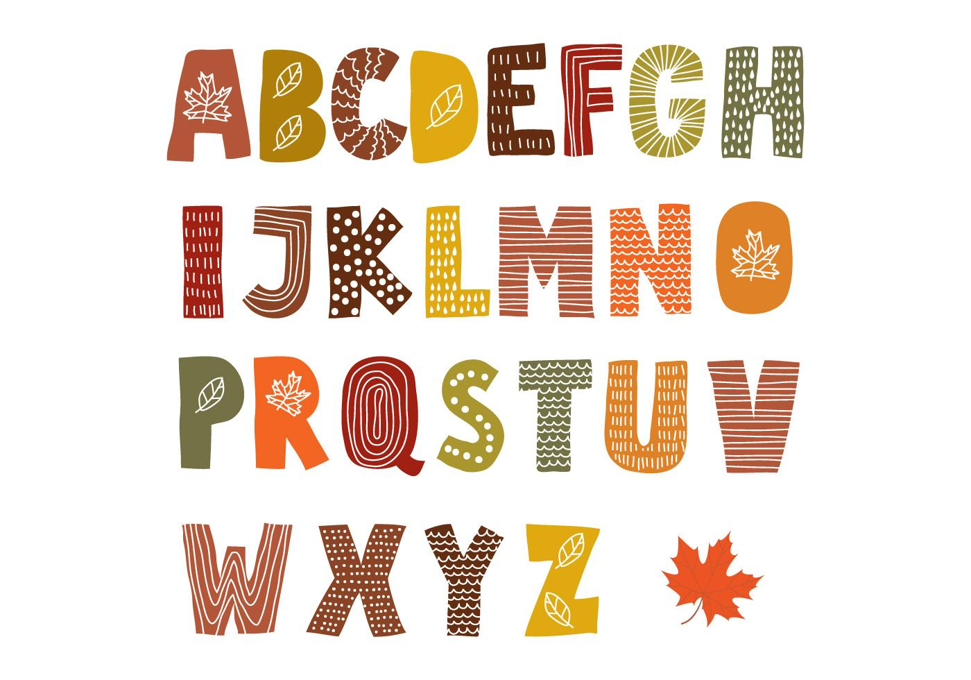 Printable Fall Alphabet Letters - Printable Party Favors in Free Printable Fall Alphabet Letters