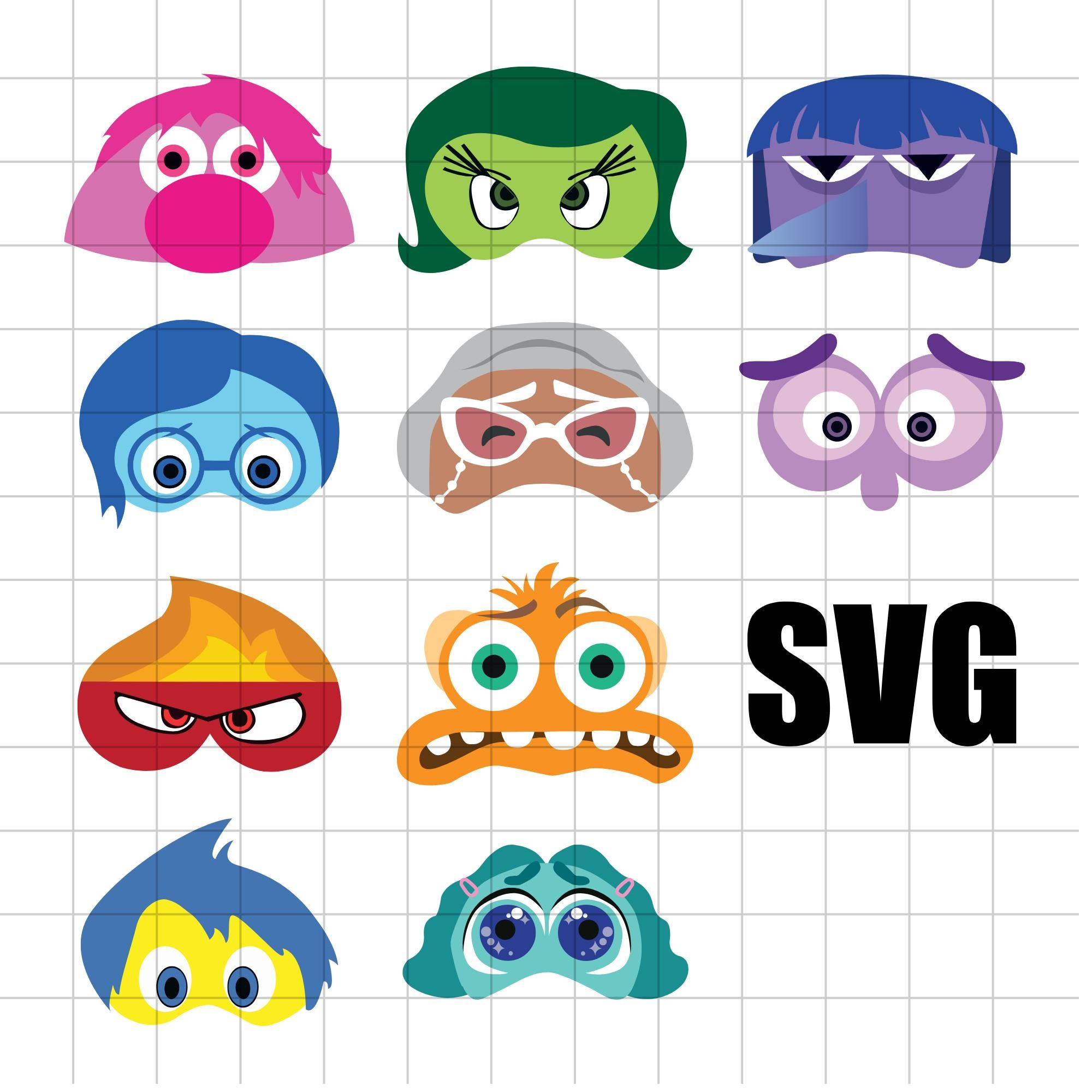 Printable Inside Out All Characters Masks , Inside Out 2 , Inside regarding Printable Inside Out Character Masks
