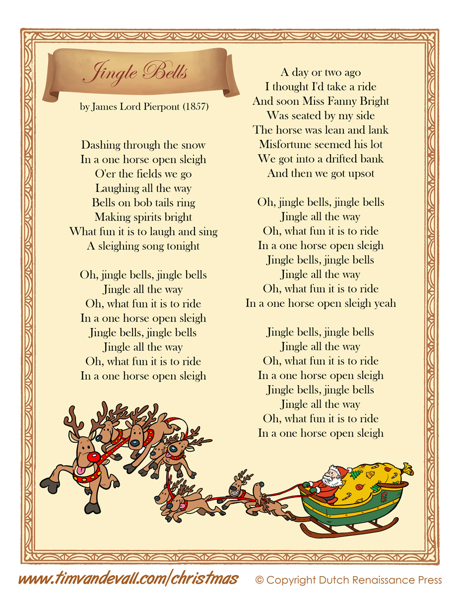 Printable Jingle Bells Lyrics | Christmas Lyrics with regard to Printable Words to Jingle Bells
