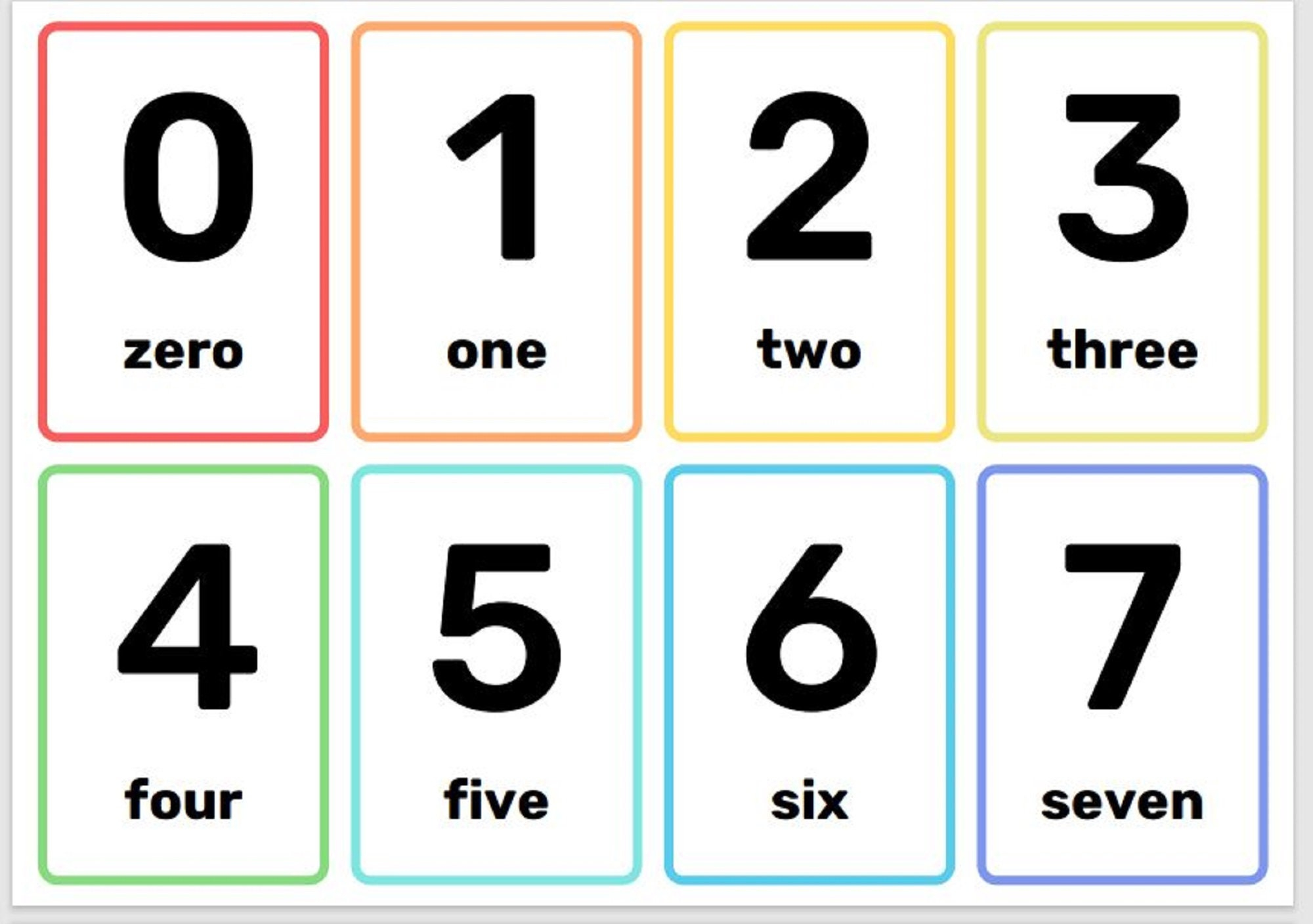 Printable Number Flash Cards / Printable Shape Flash Cards / Baby inside Pre School Number Flash Cards Printable