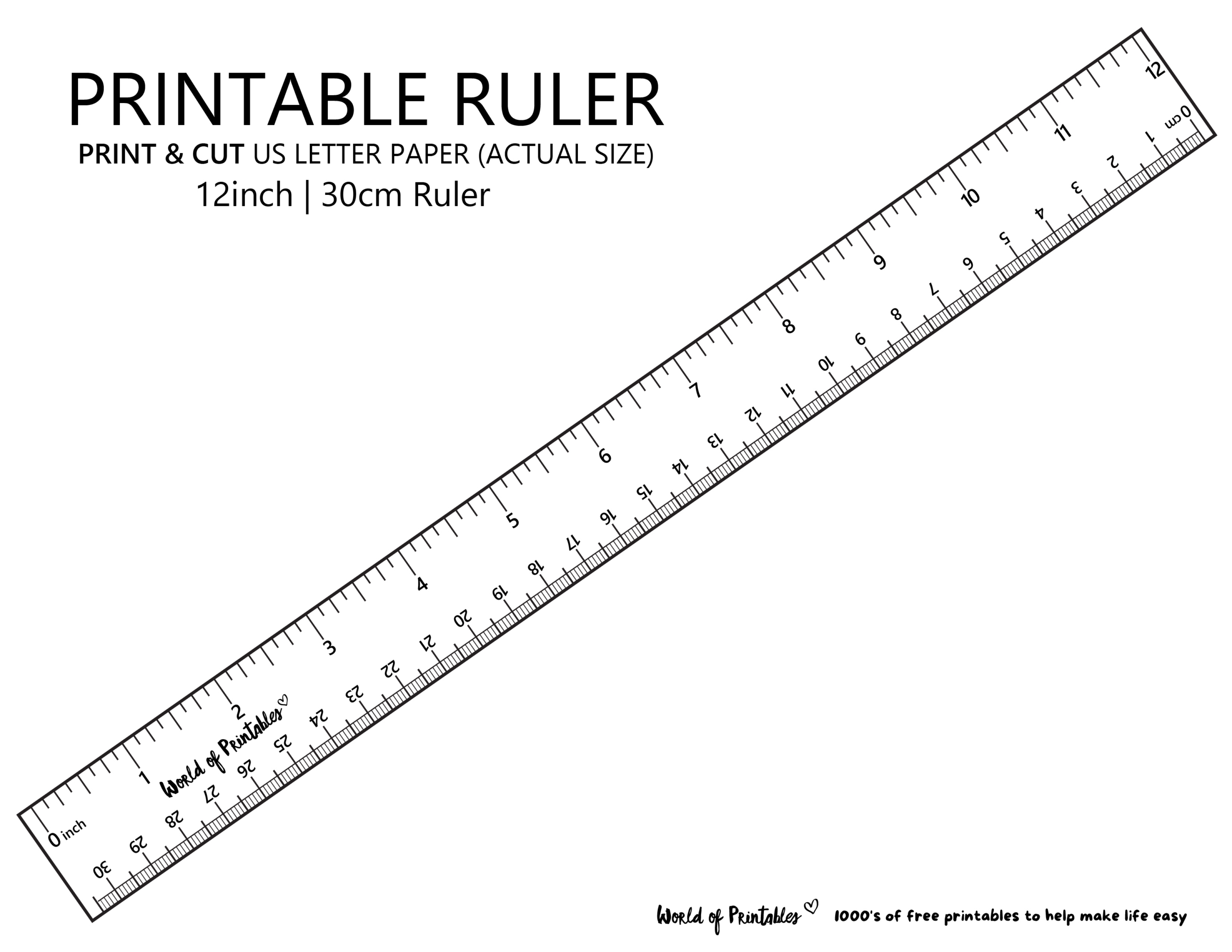 Printable Ruler - Free Accurate Ruler Inches, Cm, Mm - World Of regarding Printable Ruler with Millimeters Actual Size