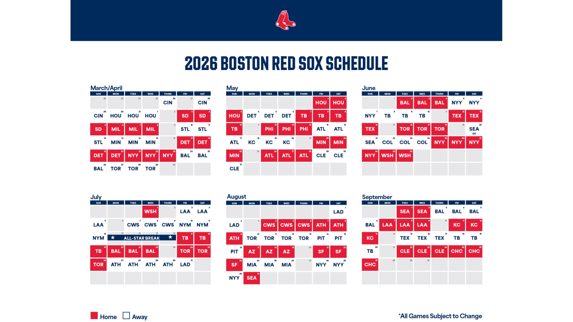 Printable Schedule | Boston Red Sox regarding Printable Boston Red Sox Schedule