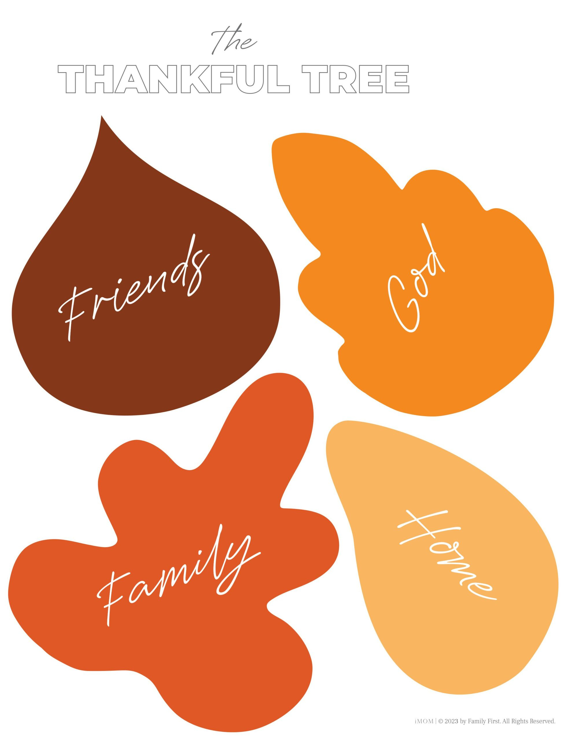 Printable Thankful Tree - Imom inside Thankful Leaves Free Printable