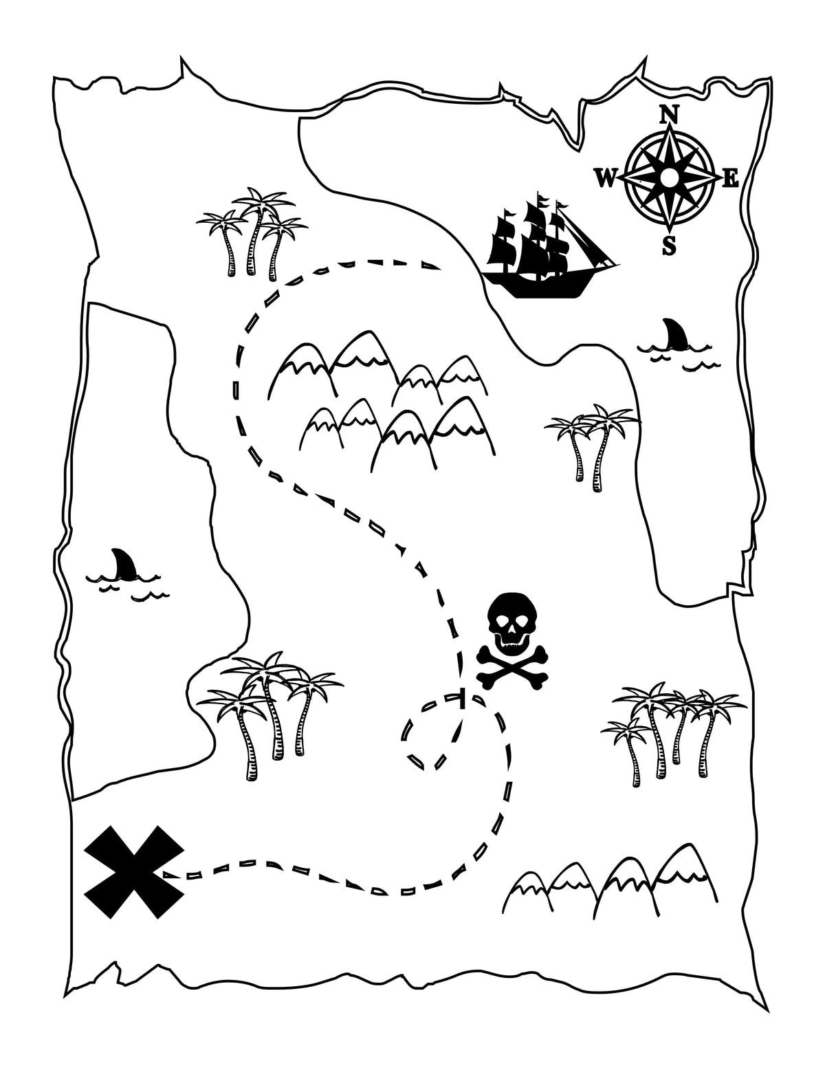 Printable Treasure Map Kids Activity – Let'S Diy It All – With with regard to Free Printable Treasure Map