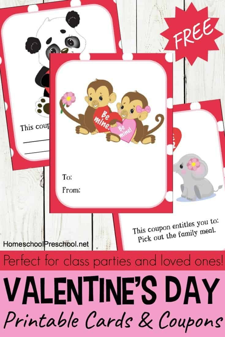 Printable Valentine Cards For Kids intended for Free Printable Valentine Cards For Preschoolers