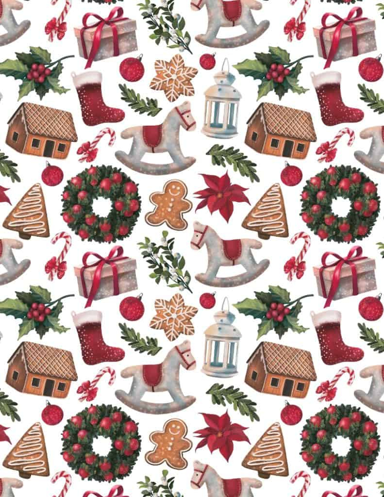 Printable Wrapping Paper (60 Free Pdfs For All Occasions) for Free Printable Christmas Gift Wrapping Paper