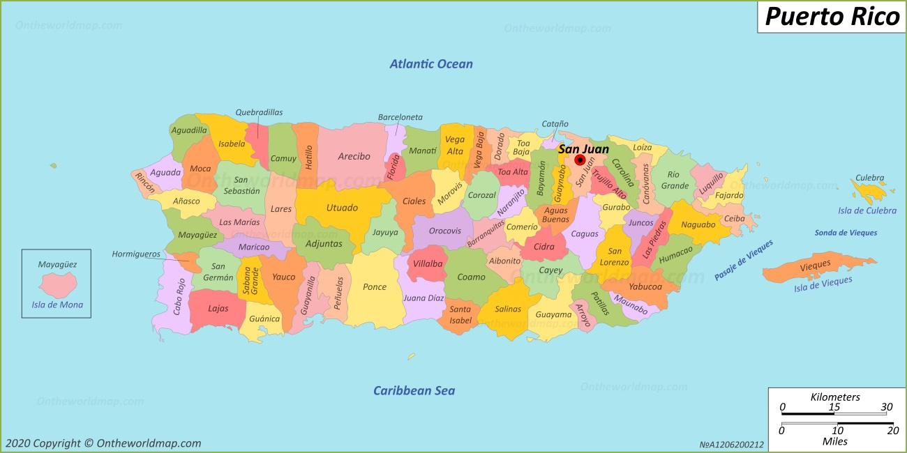 Puerto Rico Map | Detailed Maps Of Puerto Rico pertaining to Free Printable Map of Puerto Rico