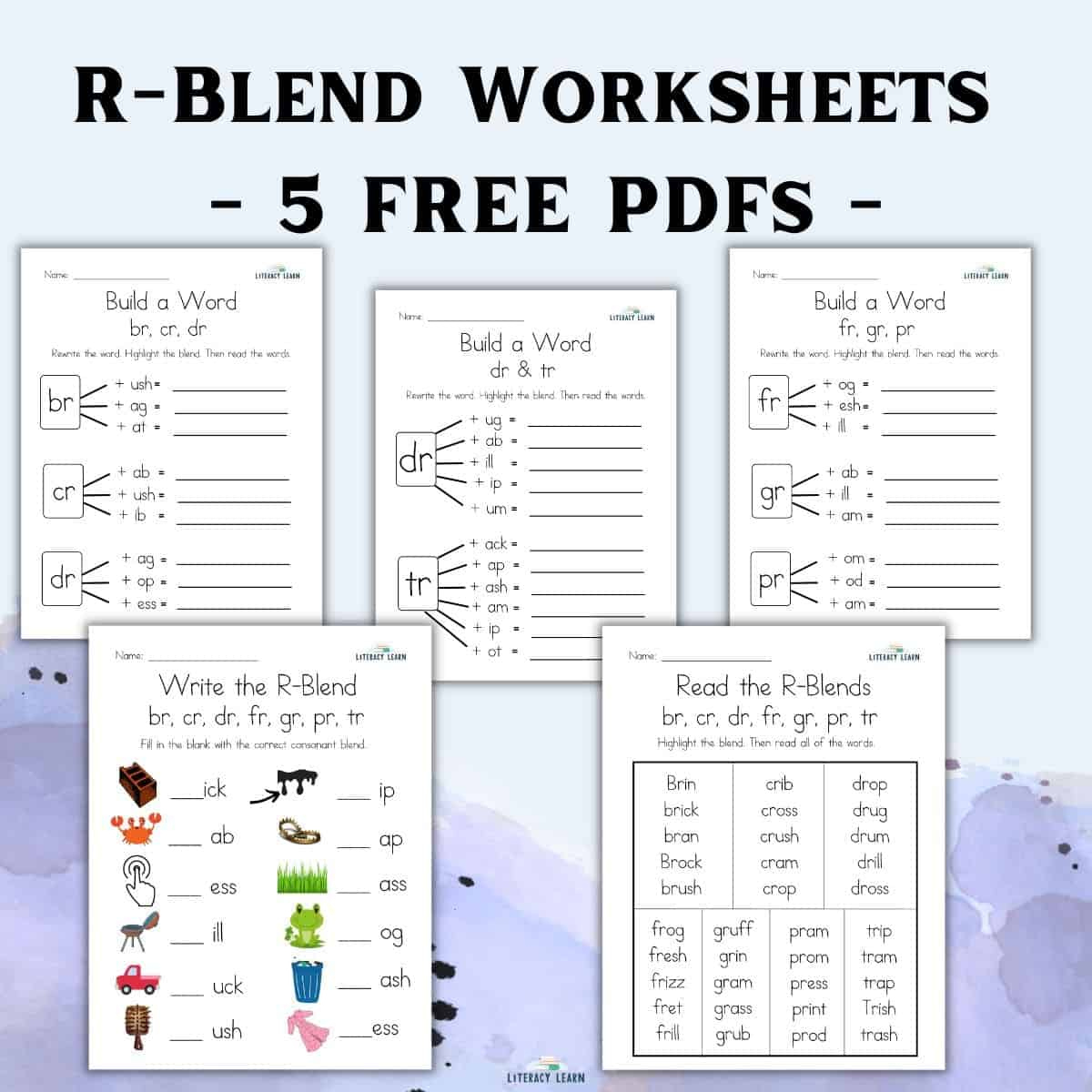 R Blends Words And Worksheets (5 Free Printables) - Literacy Learn intended for Free Printable Consonant Blends Worksheets