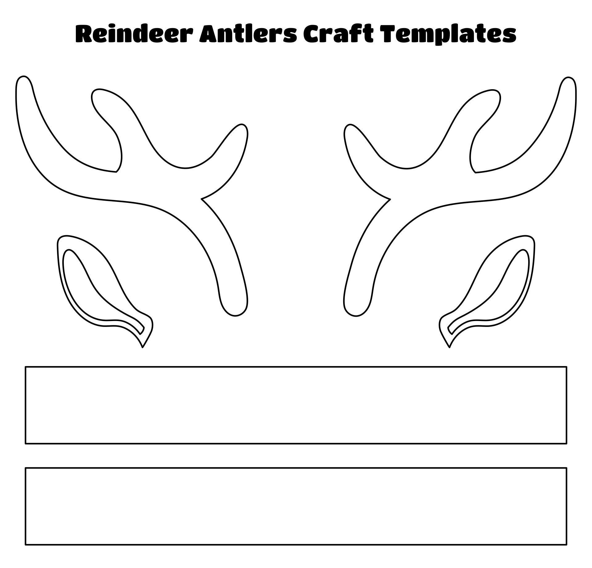 Reindeer Antlers Template in Free Printable Reindeer Antler Template