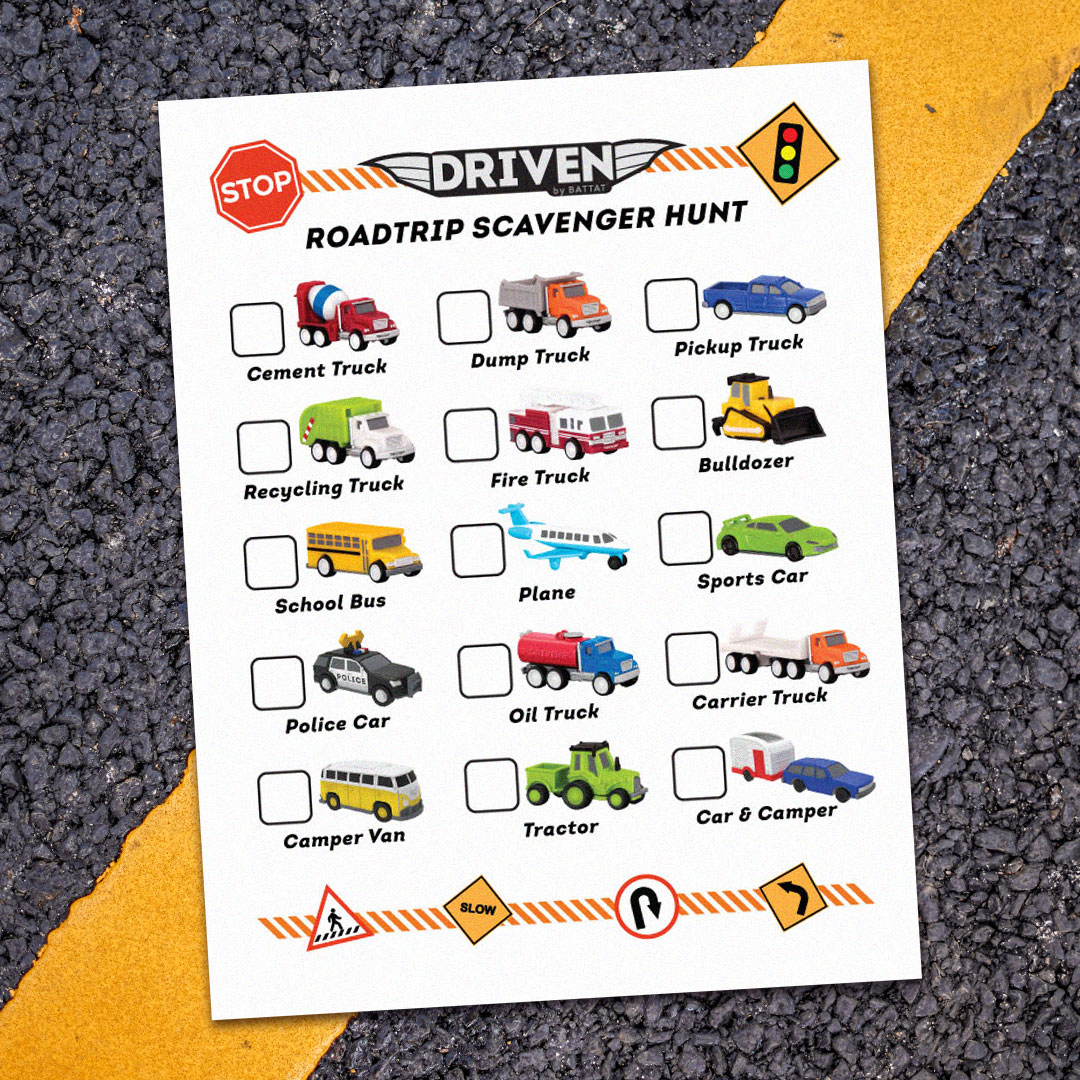 Road Trip Games For Kids + Printable Scavenger Hunt! ️ | Driven for Printable Games For the Car