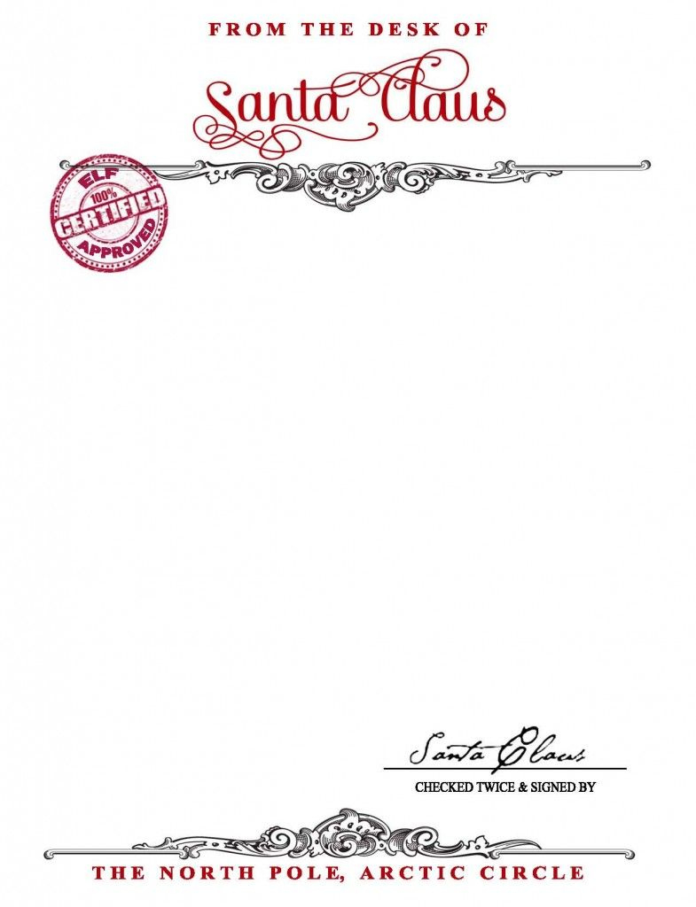 Santa Claus Stationary {Free Printable} pertaining to Santa Claus Stationary Free Printable