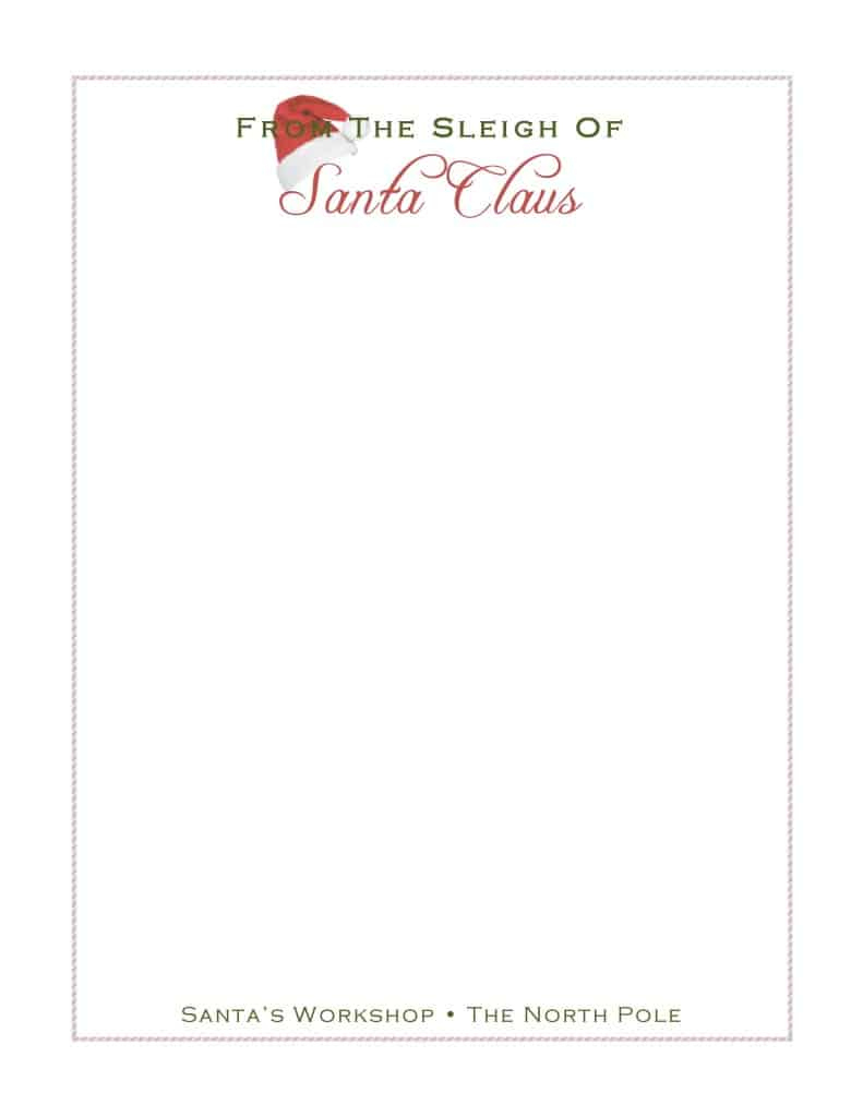 Santa'S Stationery {Free Santa Stationery Printable} - Average But throughout Santa Claus Stationary Free Printable