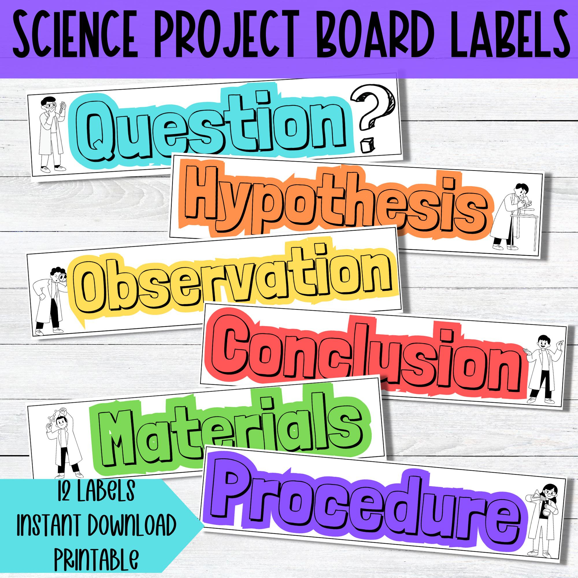 Science Fair Labels Printable Science Project Label School Project with regard to Science Fair Project Labels Printable